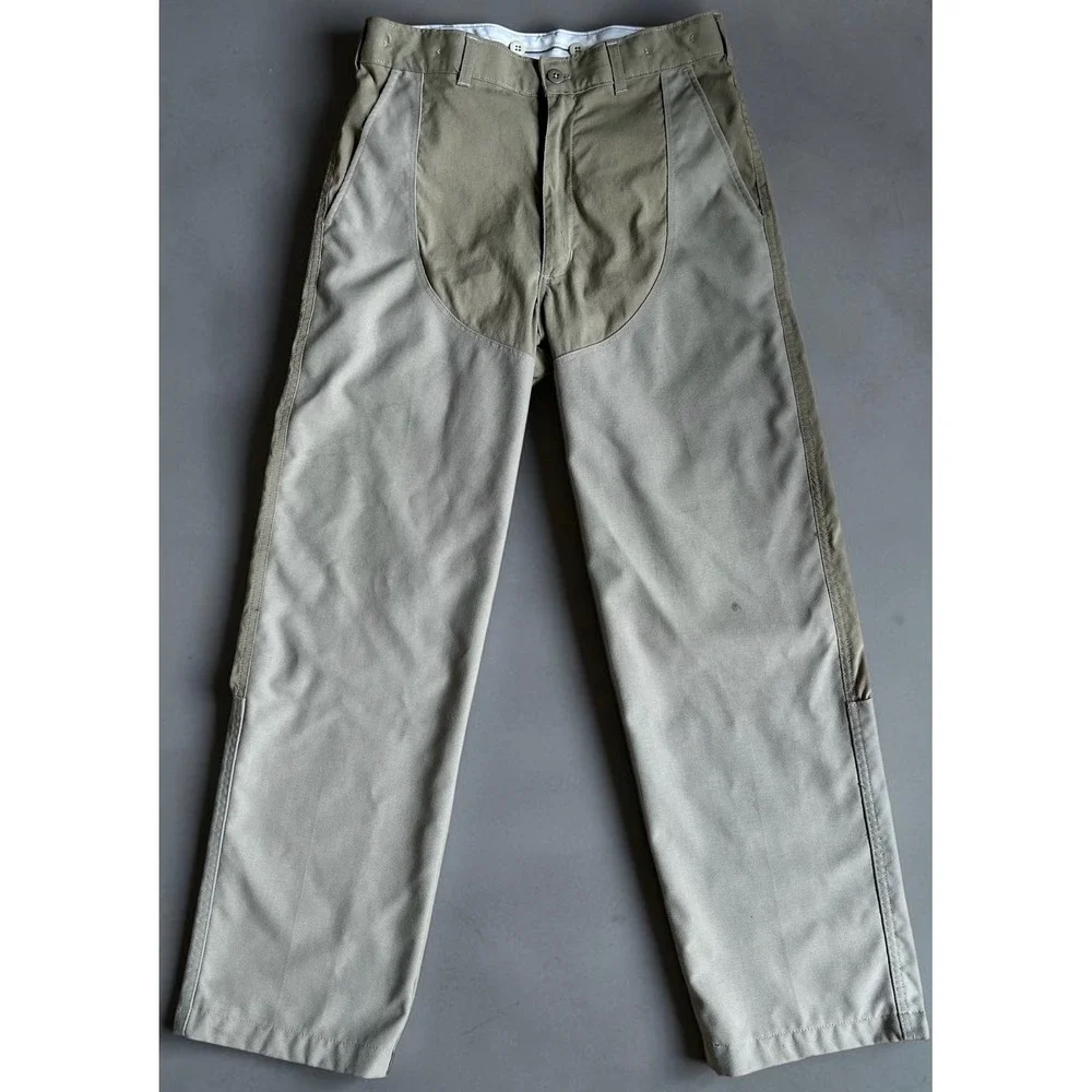 LL Bean Vintage Hunting Pants Mens 32 Two Tone Canvas Field Trousers USA Made